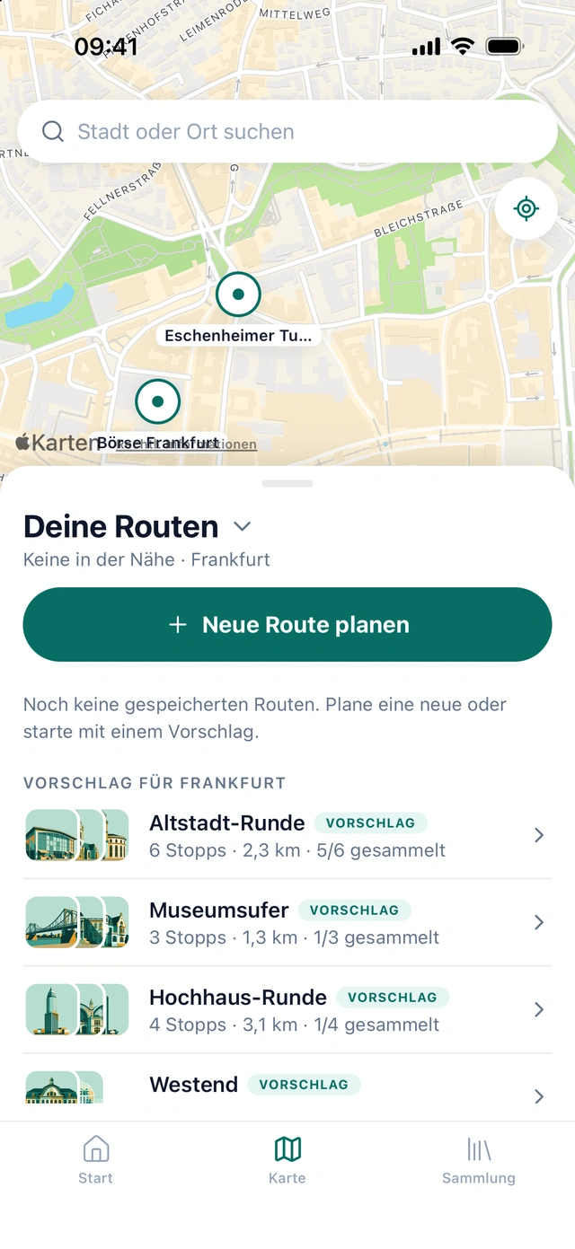 Routen-Vorschläge für Frankfurt: Altstadt-Runde, Museumsufer, Hochhaus-Runde